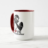 Minimal Red Heart Love Design Combo Coffee Mug (Devant gauche)