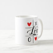 Minimal Red Hearts Love Mug (Devant droit)