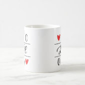 Minimal Red Hearts Love Mug (Centre)
