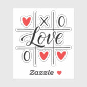 Minimal Red Hearts Love Sticker (Vel)