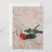 Minimal Red Rose Wedding Invitation (Dos)