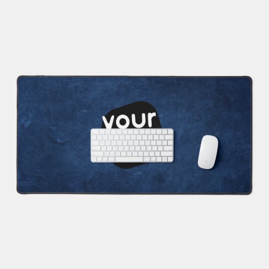 Minimal Retro Chic Neutral Navy Blue Ajouter Votre (Clavier et souris)