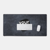 Minimal Retro Neutral Cool Dark Grey Voeg je Logo Bureaumat (Keyboard & Muis)