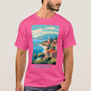 Minimal Retro Travel Poster van Kefalonia G T-shirt