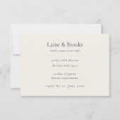 Minimal RSVP Card Elegant Simple Wedding (Devant)