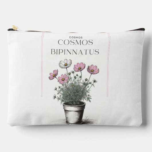 Minimal Rustic Cosmos Schets: Elegant bloemenontwe Etui (Voorkant)