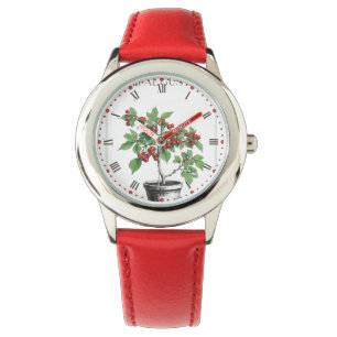 Minimal Rustic Hawthorn Sketch van Callis C Arts Horloge