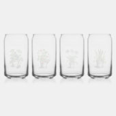 Minimal Rustic Strawberry Sketch van CallisC Arts Blikvorm Glas (Achterkant)