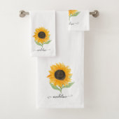 Minimal Rustic Sunflower Personalized Name Script (En situation)