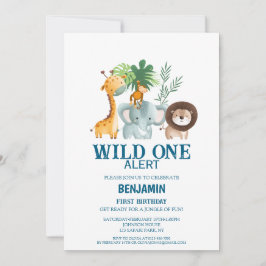Minimal Safari Wild One Birthday  Kaart