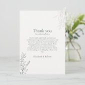 Minimal Sage Green Botanical Thank You Card Bedankkaart (Staand voorkant)