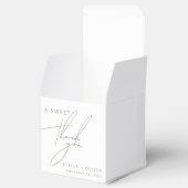 Minimal Sage Green Sweet Dank u bruiloft Bedankdoosjes (Geopend)