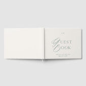 Minimal Sage Green Wedding Guest Book Gastenboek (Volledig)