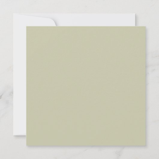 Minimal Sage Wreath Save the Date Kaart (Achterkant)
