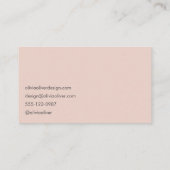 Minimal Script Calligraphy Blush Pink Chic Modern Visitekaartje (Achterkant)