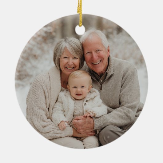 Minimal Script Grandparents Christmas Ornament (Achterkant)