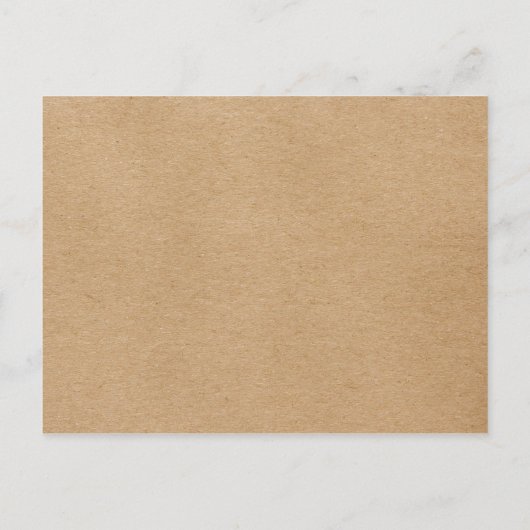 Minimal Script Rustic Kraft Sla de datum op Aankondigingskaart (Achterkant)