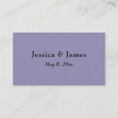 Minimal Script Typography Dusty Paarse Bedankt Informatiekaartje (Achterkant)