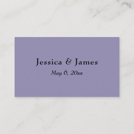 Minimal Script Typography Dusty Paarse Bedankt Informatiekaartje (Achterkant)