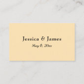 Minimal Script Typography Light Peach Dank u Informatiekaartje (Achterkant)