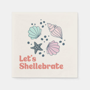 Minimal Seashell Verjaardag Servet