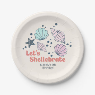 Minimal Seashell Verjaardagspapier Bord