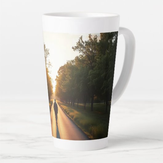 Minimal Silhouette Latte Mug (Angle droit)