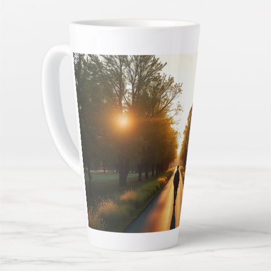 Minimal Silhouette Latte Mug (Angle gauche)