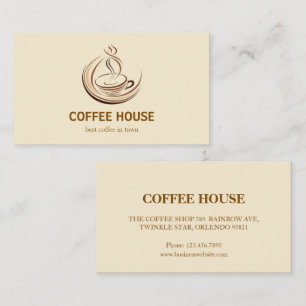 Minimal simple café carte de visite barista