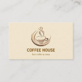 Minimal simple café carte de visite barista (Devant)