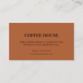 Minimal simple café carte de visite barista (Dos)