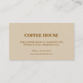 Minimal simple café carte de visite barista (Dos)
