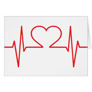 Minimal simple coeur rouge Beat Infirmière Médical