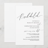 Minimal Simple, invitation de mariage reprogrammée (Devant / Derrière)
