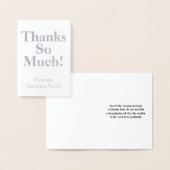 Minimal, Simple "Merci Beaucoup !" Carte (Affichage)