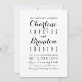 Minimal Simple Moderne Élégant Mariage Invitations (Devant)