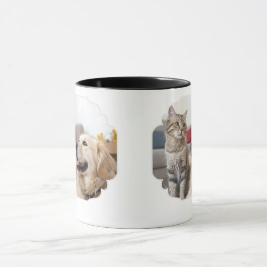 Minimal Simple Pet Mug – Dog & Cat Line Art Design (Centre)