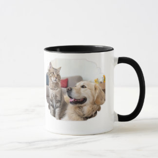Minimal Simple Pet Mug – Dog & Cat Line Art Design Mok