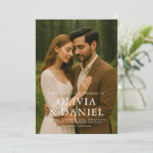 Minimal Simple Photo Wedding Invitation (Debout devant)