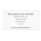 Minimal Small Business Shipping Etiket (Voorkant)