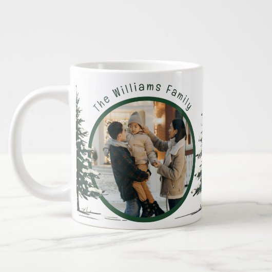 Minimal Snow Christmas Tree Winter Holiday Extra Grote Beker (Links)