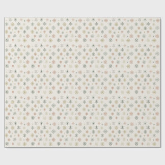 Minimal Snowflakes Seamless Pattern Cadeaupapier
