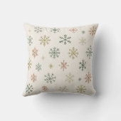 Minimal Snowflakes Seamless Pattern Kussen (Achterkant)