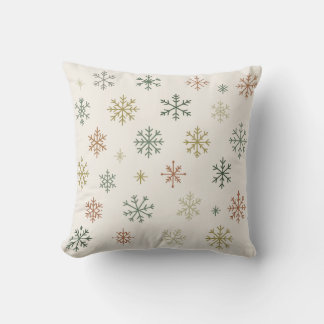 Minimal Snowflakes Seamless Pattern Kussen