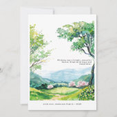 Minimal Spring Landscape Art Easter Greetings Card Feestdagenkaart (Voorkant)