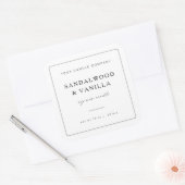 Minimal Square Candle Merk Label Product Sticker (Envelop)