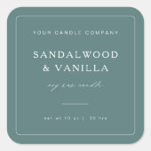 Minimal Square Candle Merk Label Product Sticker (Voorkant)