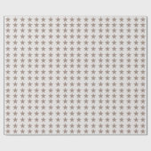 Minimal Star Pattern Christmas Wrapping Paper Cadeaupapier (Vlak)