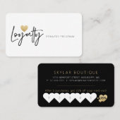 Minimal Style Brush Script Loyalty Love Gold Heart (Voorkant / Achterkant)