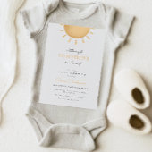 Minimal Sunshine Baby shower Invitation Kaart